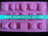 Silicone ice cube tray