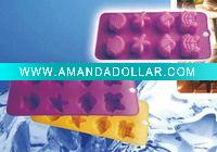 Silicone ice cube tray