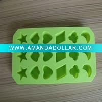 Wholesale green color space shapes silicone ice cube