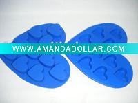 Wholesale heart shape silicone ice cube tray