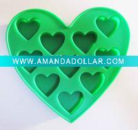 Wholesale heart shape silicone ice cube tray