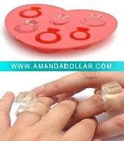 Wholesale heat shape lovely ring ice tray