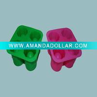 Wholesale Lovely colorful heart shape silicone ice cube tray