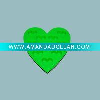 Wholesale Lovely colorful heart shape silicone ice cube tray