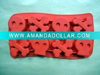 Wholesale Silicone Halloween Party Skull Ice Cube Tray