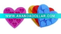 Wholesale silicone ice cube tray manufacturer/China ice tray factory/heart shape