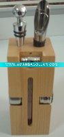 wood wine tool set