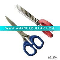 Wholesale kitchen scissors with 5 blade shredder