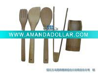5pcs bamboo tableware