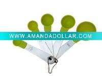 Plastic Measuring Spoons Set with SS handle
