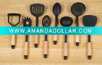 Nylon Kitchen Utensils W/wooden Handle