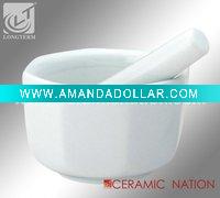 Porcelain Octagonal Mortar and Pestle