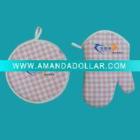 Wholesale oven mitt and potholder/cotton potholder/microwave oven glove