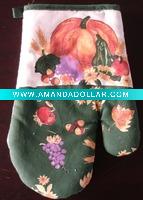 Printed oven mitt