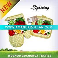 Wholesale Xmas cotton oven mitt and pot holder