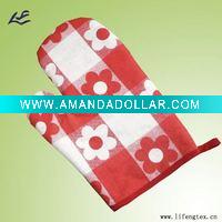 Wholesale 100% cotton printed cooking oven glove