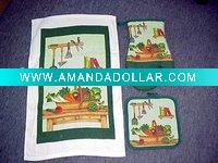 Wholesale printing tea towel, pot holder, oven mitts