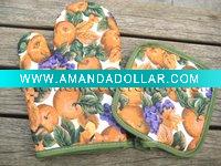 Wholesale LS-MG131 printed oven mitt