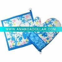 Wholesale new design oven mitt with pot holders