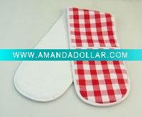 Wholesale 100%cotton fabric printed oven mitt