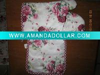 Wholesale 100% cotton material kitchen oven glove