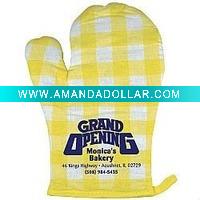 Wholesale 100%cotton fabric printed oven mitt
