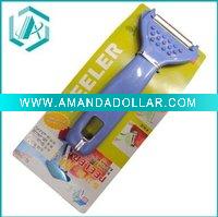 Fashional light blue plastic and stainless steel peeler
