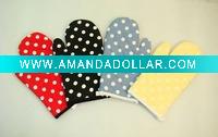 100%cotton fabric printed oven mitt