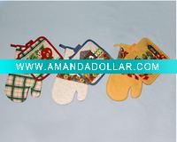 Wholesale fashion oven mitt with pot holders