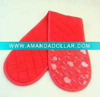 100%cotton fabric printed oven mitt