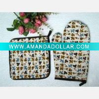 Wholesale new design oven mitt with pot holders