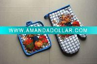 Wholesale cotton kitchen printed pot holder