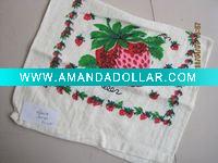21s 100% cotton low price velvet printing tea towel