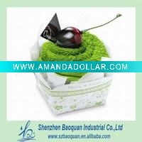 Green Tea Cherry Sponge Cake Cake Towel