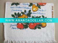 Wholesale 100% cotton low price velvet printing tea towel