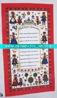Wholesale high quality promotion cotton material printed tea towel