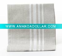 Wholesale White Stripes Natural Linen Tea Towels
