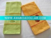 Wholesale 100%cotton jacquard embroidered tea towel