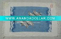 Wholesale 40*60cm*56g 100% cotton velvet reactive printed tea towel