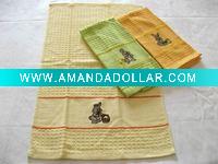 100%cotton jacquard embroidered kitchen towel