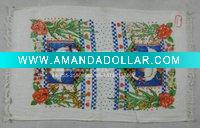 Wholesale 37*62cm*55g 100% cotton velvet printed tea towels