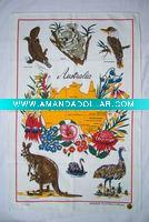 Wholesale souvenir 100%cotton printed tea towel