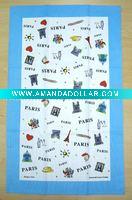 advertising printed tea towel