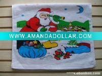 100% cotton printed christmas tea towel