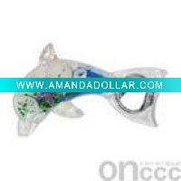 Wholesale 2010 fashion plastic bottle opener with acrylic keychain