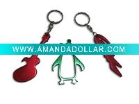 Wholesale metal key chain with bottle opener