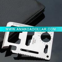 Wholesale multifunctional camp knife bottle opener can opener mini card knife camp tool survival tool