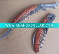 Wholesale waiter bottle opener with wooden handle