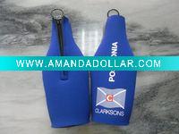 Wholesale blue zipper sport bottle cover