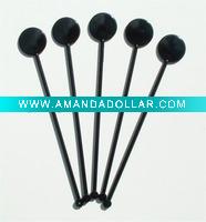 Wholesale black plastic cocktail stirrer